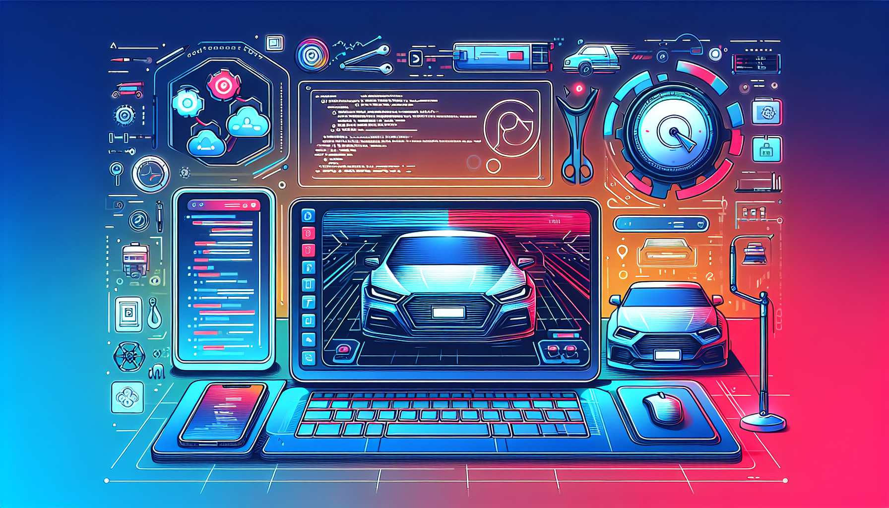 Grafika ilustrująca: Ford wpuszcza AI do auta. Ale najpierw do telefonu