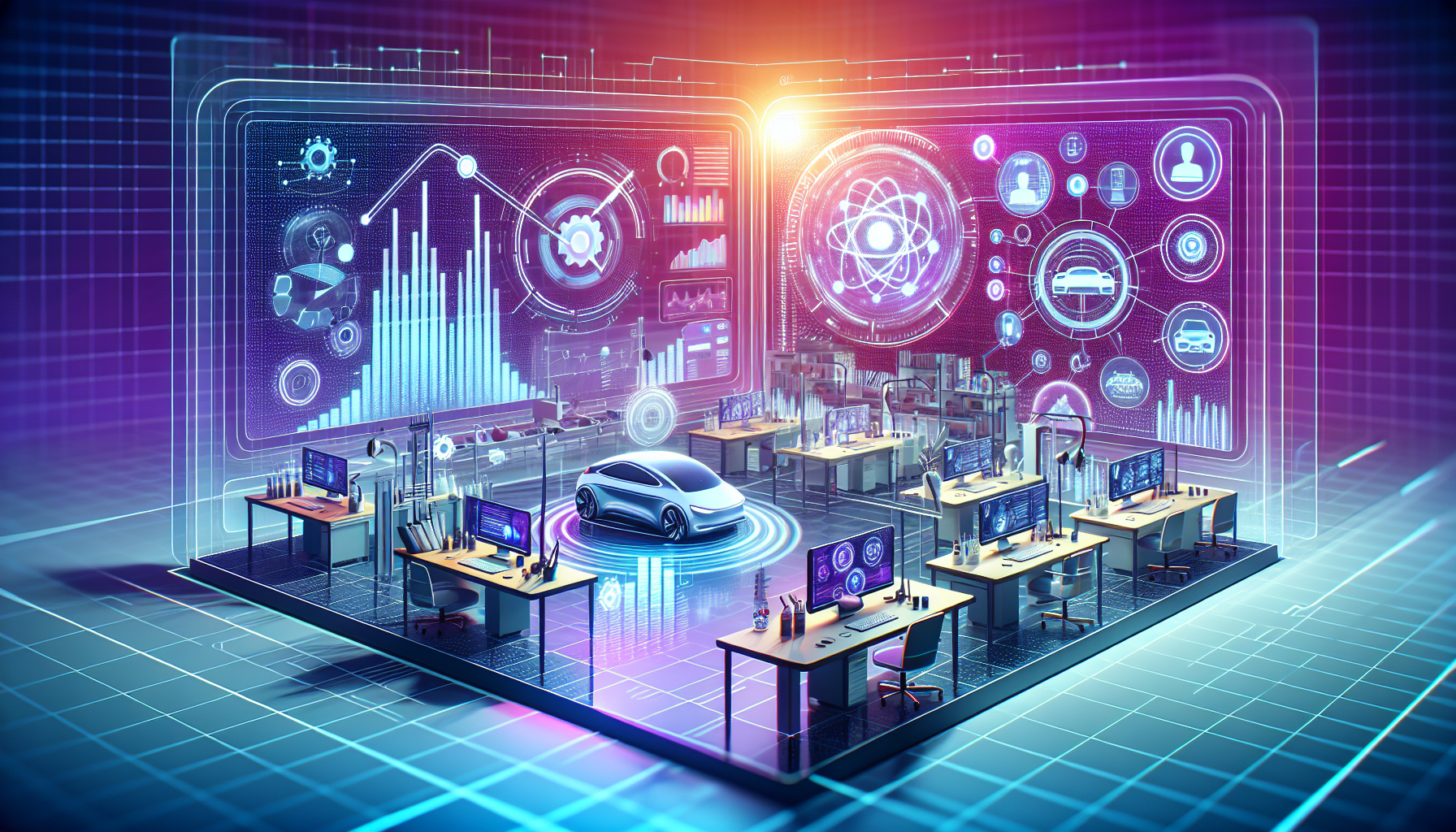 Grafika ilustrująca: Autonomiczne auta dostały mózg 7,5 razy lżejszy