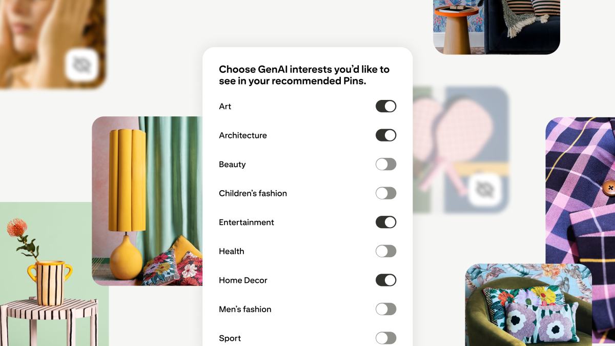 Pinterest adds controls to let you limit the amount of 'AI slop' in your feed | TechCrunch