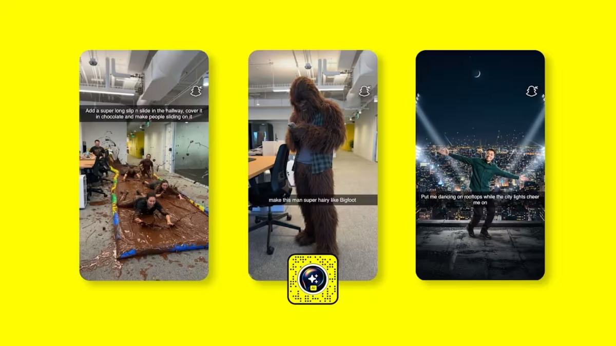 Snapchat makes its first open prompt AI Lens available for free in the US | TechCrunch