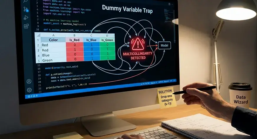 Pułapka zmiennych dummy – błąd, który psuje Twój model AI