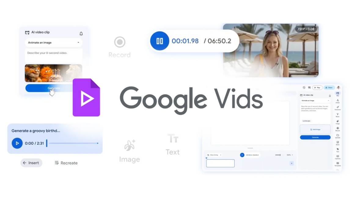 Google Vids łączy Veo i Lyria. Awatary AI mówią Twoim głosem