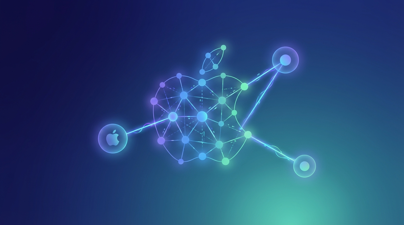 Grafika ilustrująca: Apple wybrał Google zamiast OpenAI. Co z tego wynika dla firm?