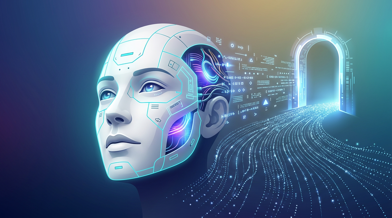 Grafika ilustrująca: Chińska firma otwiera 1000 TB danych dla robotów. Za darmo