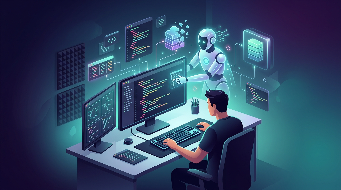 Grafika ilustrująca: Agent AI skasował 2,5 roku pracy. Backup? Jaki backup?