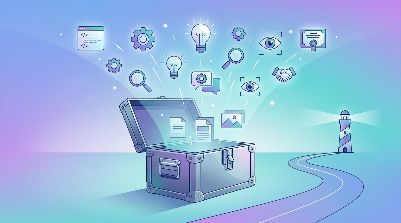 Grafika ilustrująca: Jak rozpoznać treści wygenerowane przez AI – przewodnik praktyczny