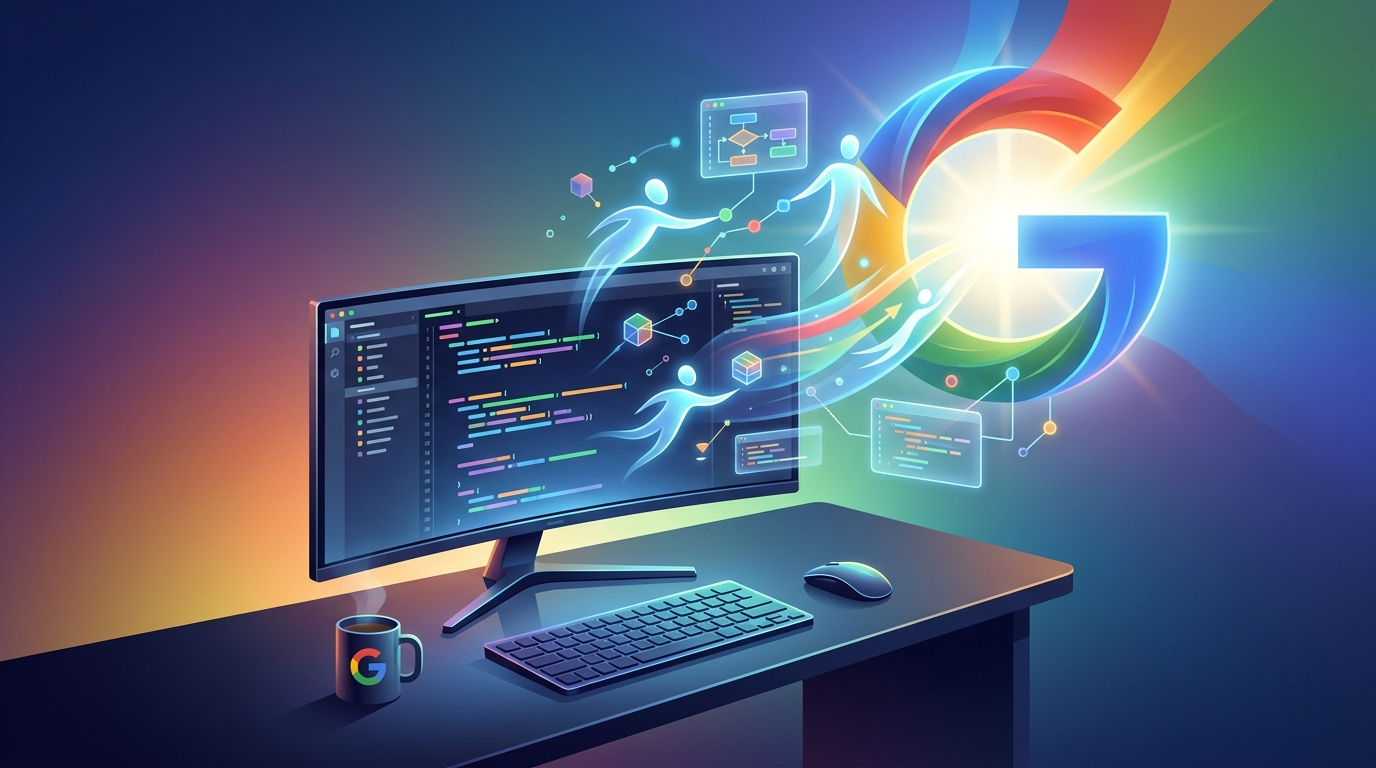 Grafika ilustrująca: Google wypuszcza ADK dla Go. Agenci AI w twoim kodzie