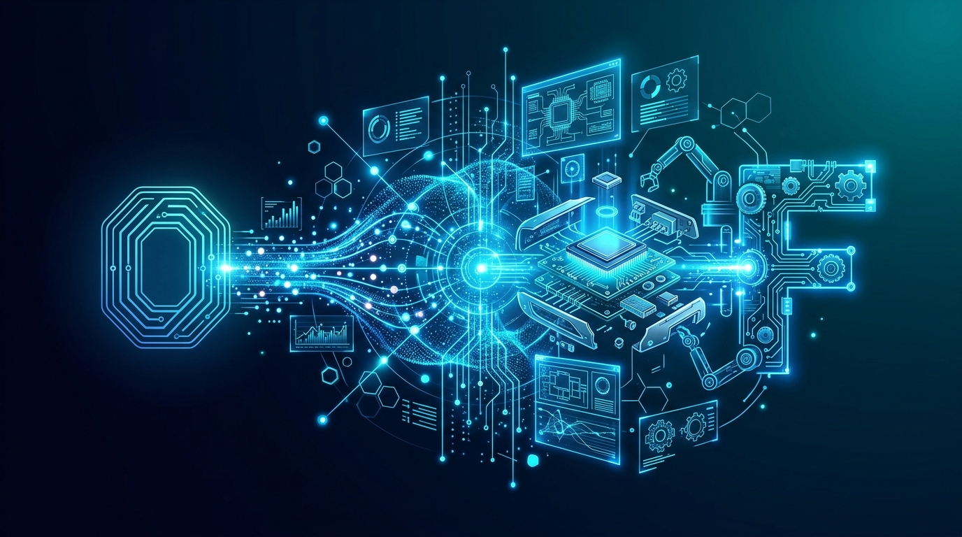 Grafika ilustrująca: OpenAI i Foxconn projektują razem hardware dla AI