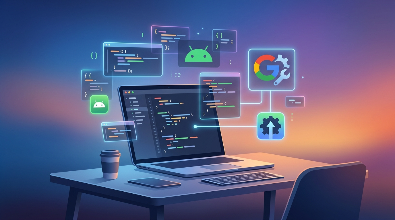 Grafika ilustrująca: Google pokazuje, jak budować aplikacje AI na Androida