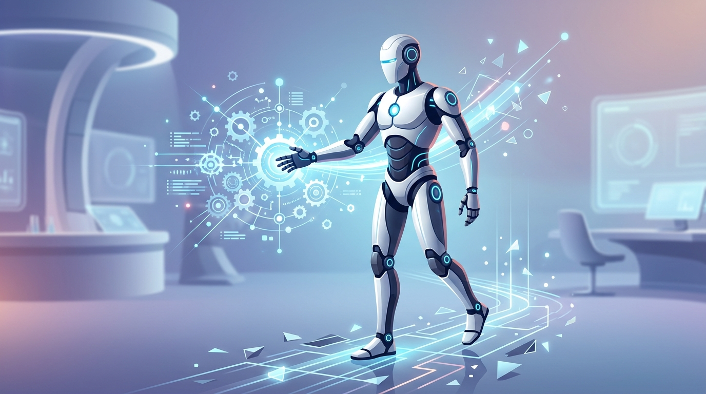 Grafika ilustrująca: Addverb łączy siły z IIT. Robotyka wchodzi na indyjskie uczelnie