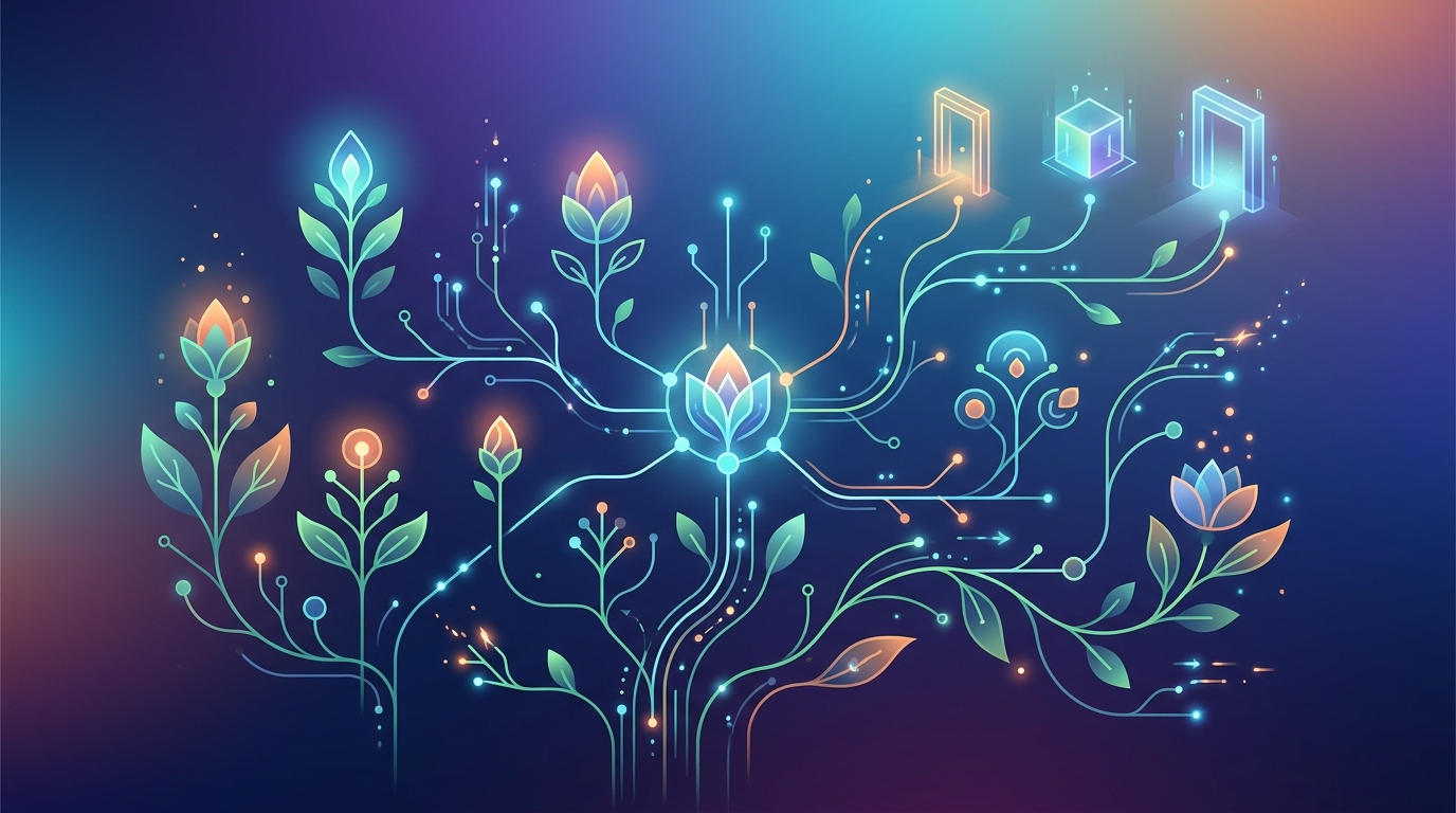 Grafika ilustrująca: Agent Garden – Google otwiera sklep z gotowymi agentami AI