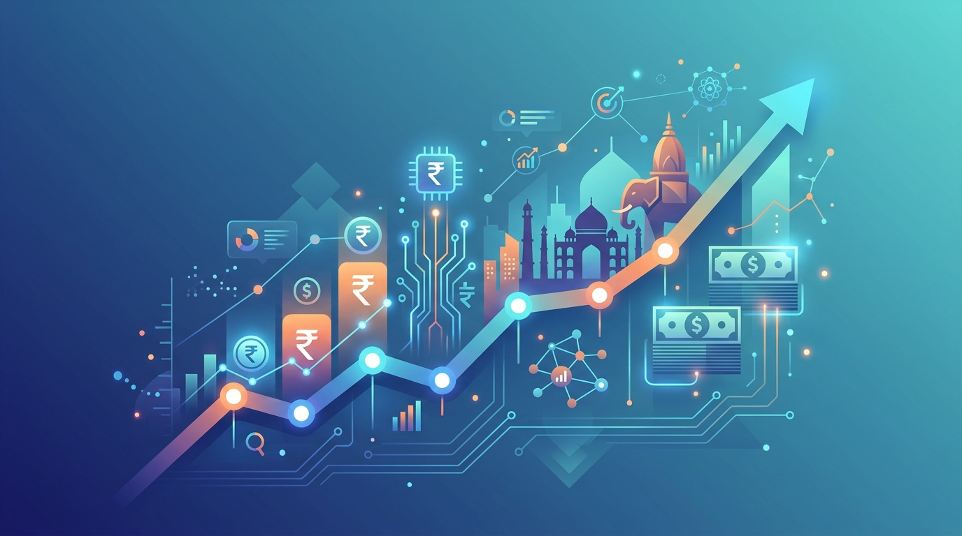 Grafika ilustrująca: Indyjski sektor IT czeka na 400 mld dolarów. AI wciąż nie dostarcza