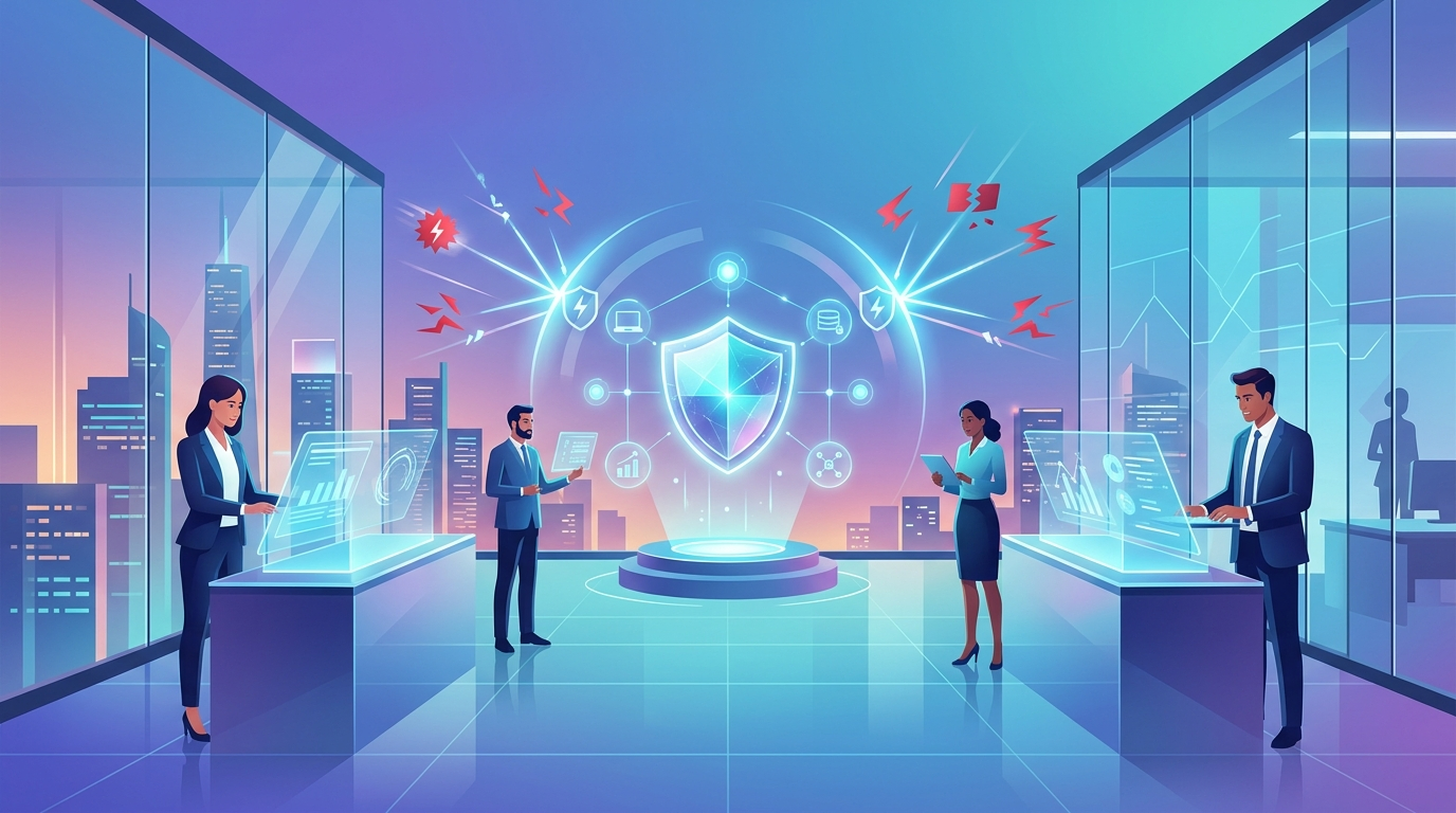 Grafika ilustrująca: Mphasis wprowadza narzędzia AI odporne na ataki kwantowe