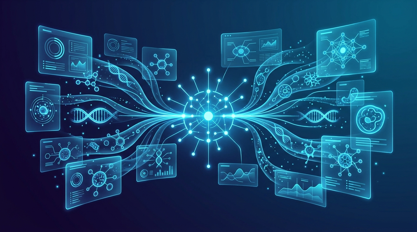 Grafika ilustrująca: Google i genomika: dekada pracy nad AI dla medycyny