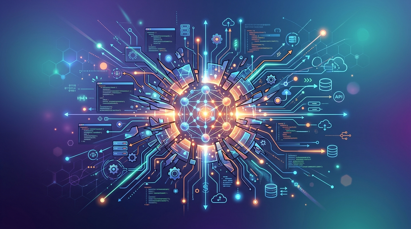 Grafika ilustrująca: Claude Code rozebrany na części. 512 000 linii kodu na npm