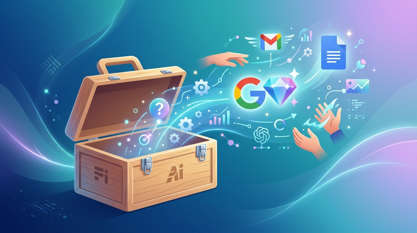 Grafika ilustrująca: Jak używać Gemini w Gmail i Dokumentach Google