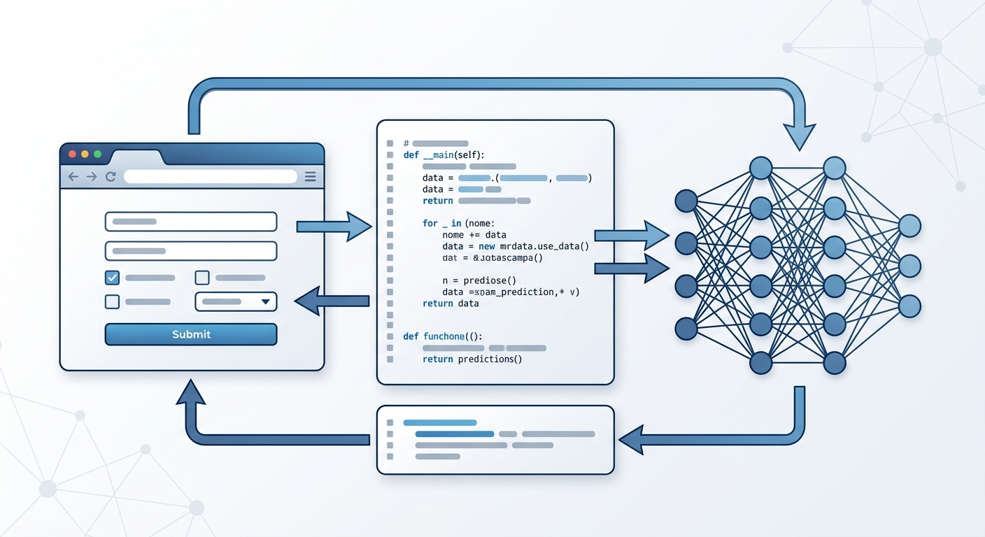 Schemat przepływu danych w aplikacji ML