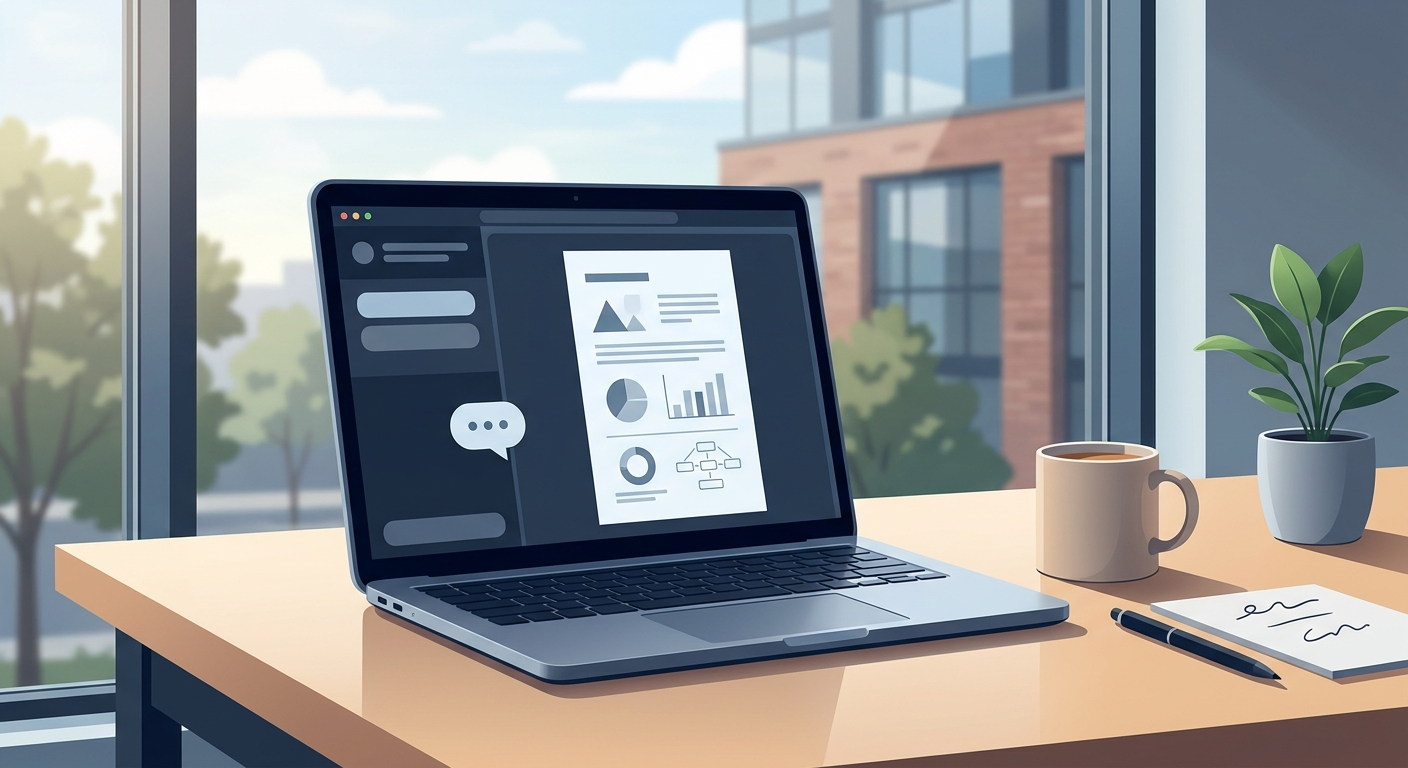 Interfejs Claude z załadowanym dokumentem PDF – prosty upload i od razu możesz zadawać pytania