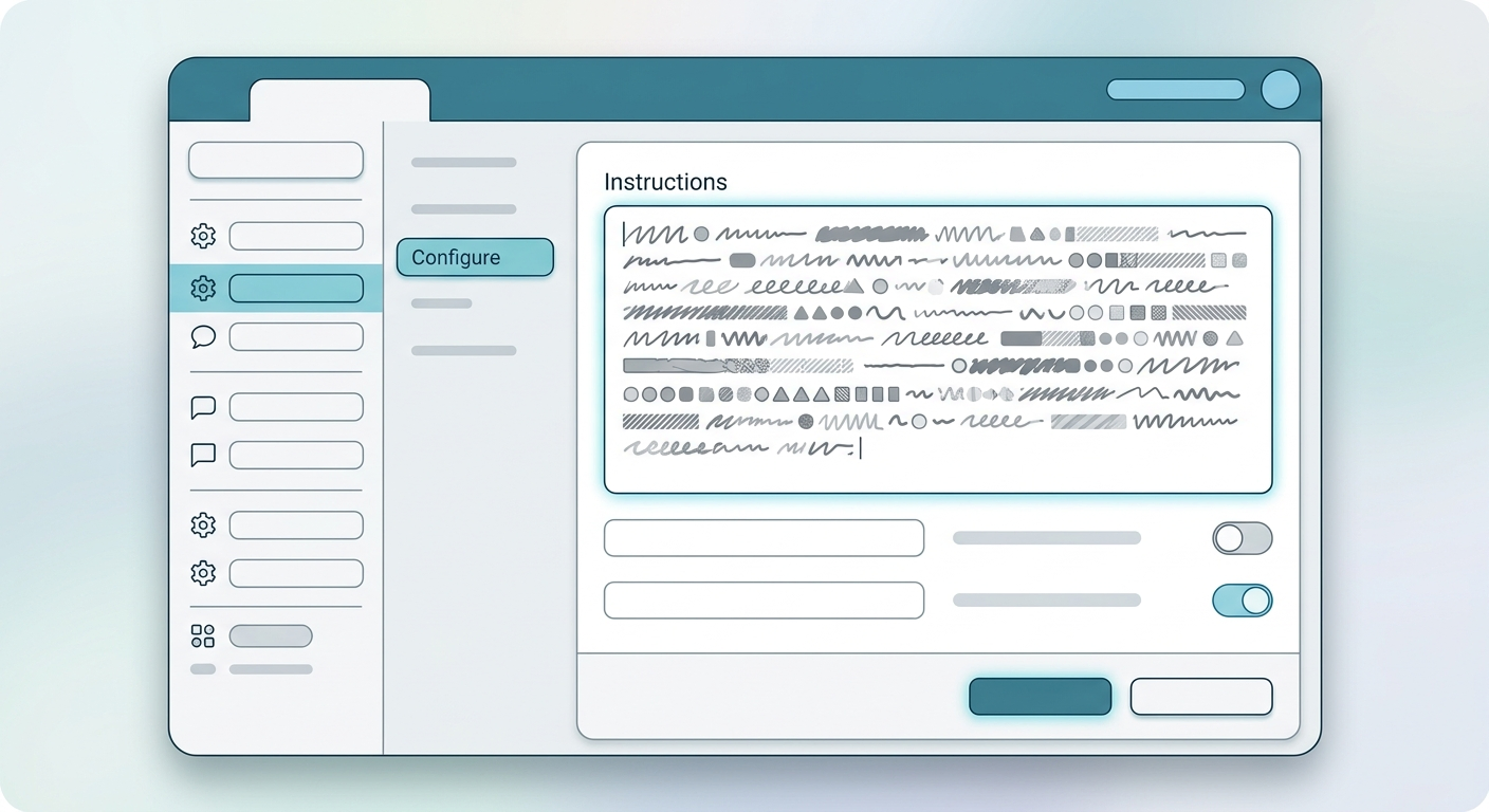 Panel konfiguracji – pole Instructions to serce Twojego GPT