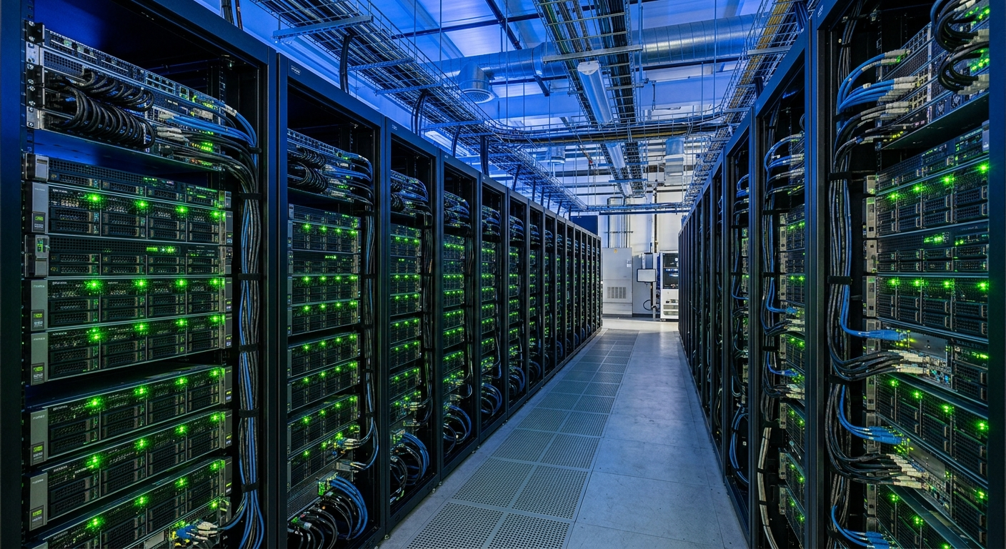 Centra danych wypełnione GPU Nvidii pozostają fundamentem branży AI