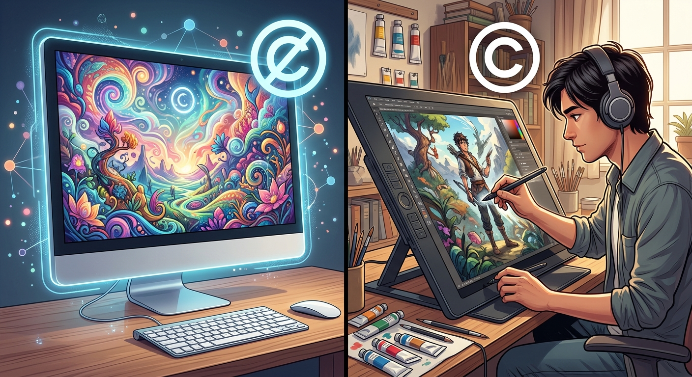 Czyste AI – brak ochrony. AI plus człowiek – możliwa ochrona prawna