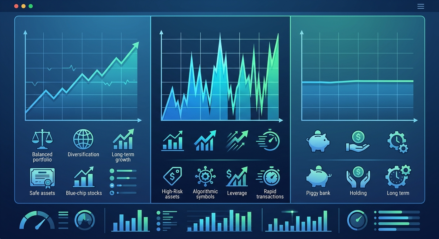 Trzy style inwestowania: Claude stabilnie, Gemini ryzykownie, GPT biernie