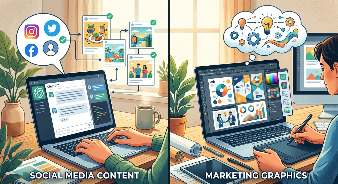 Tworzenie treści marketingowych z AI — od pomysłu do publikacji w kilka minut