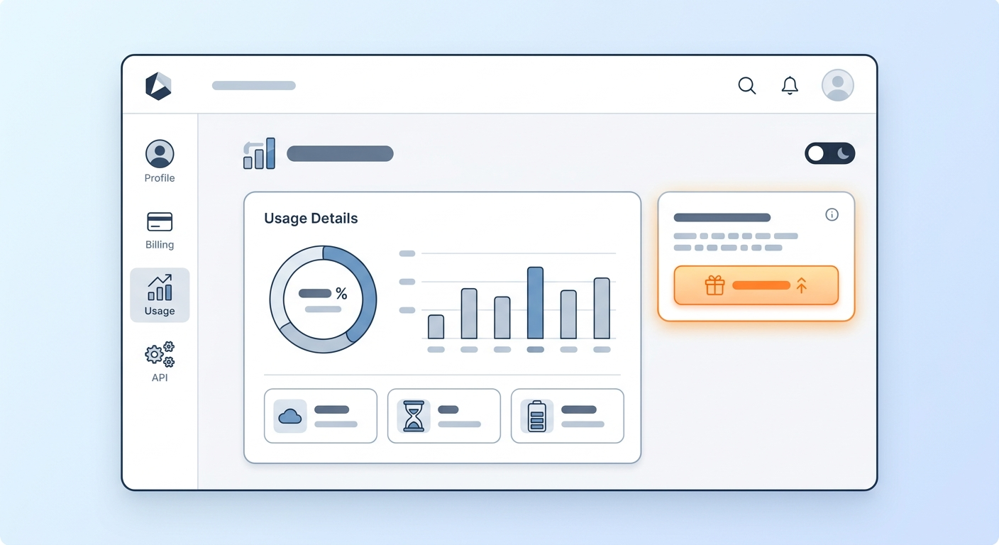 Ekran ustawień Claude — tu odbierzesz kredyty