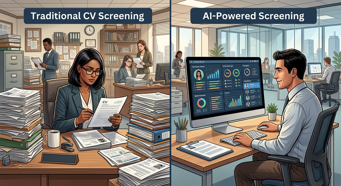 Screening CV przez AI zajmuje sekundy zamiast godzin — ale wymaga świadomej konfiguracji