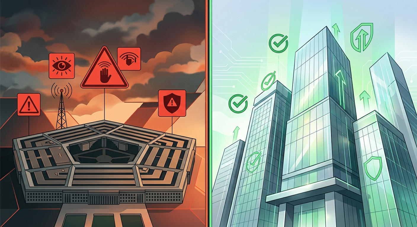 Dwie twarze rządowej polityki wobec AI — Pentagon ostrzega, administracja promuje