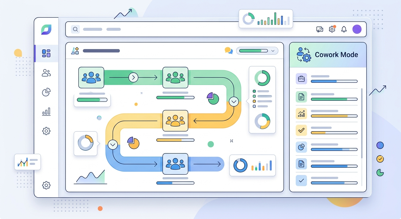 Tryb Cowork w Claude — agent planuje zadanie i pokazuje postępy w czasie rzeczywistym