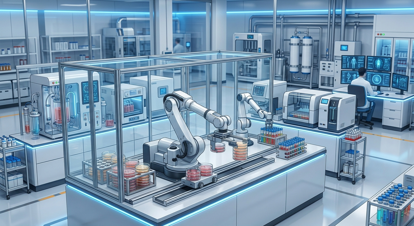 Zautomatyzowane laboratorium bioprodukcji sterowane przez AI – tak wygląda przyszłość biotechnologii