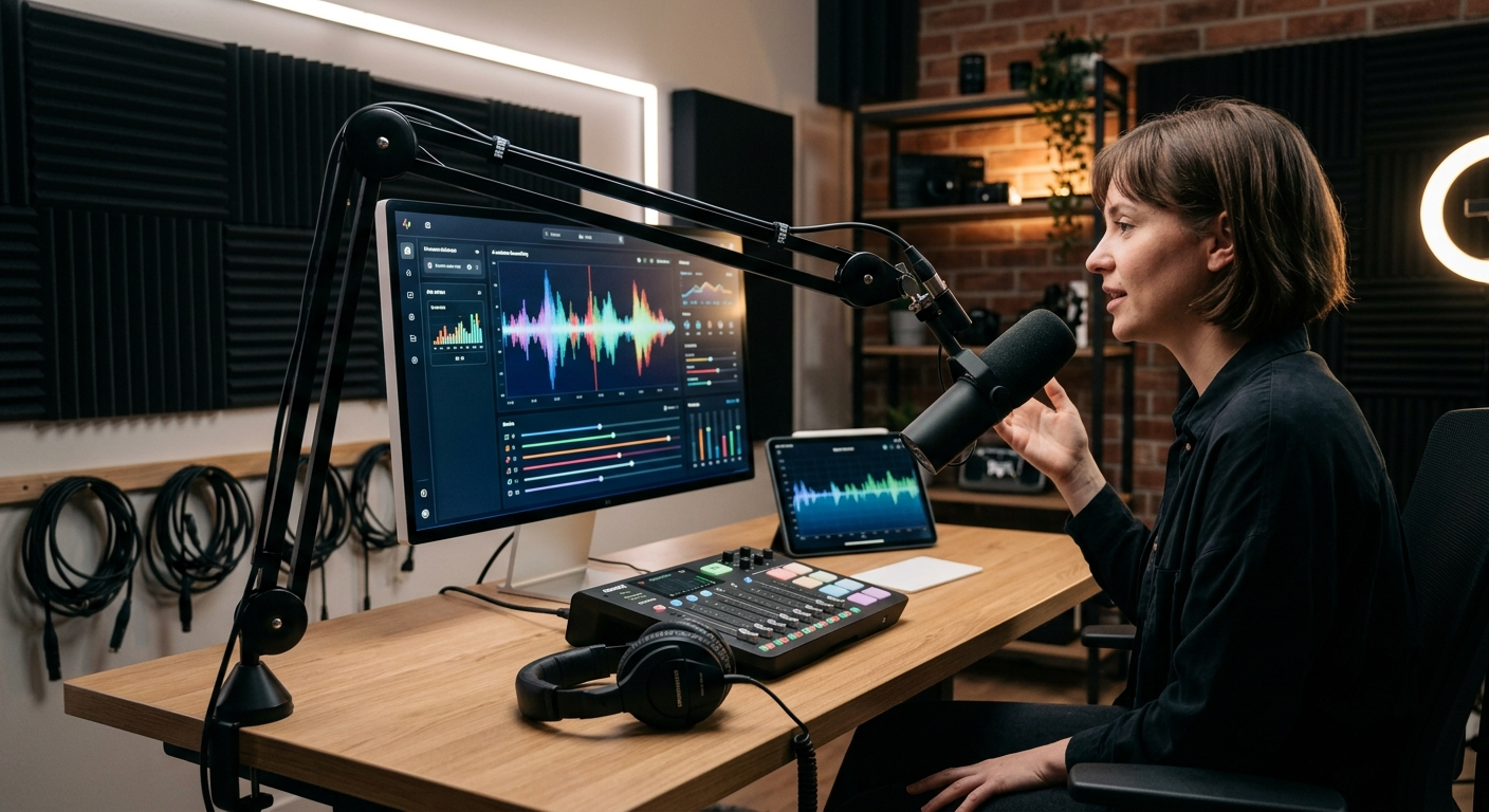 Narzędzia AI integrują się z tradycyjnym setupem podcastowym