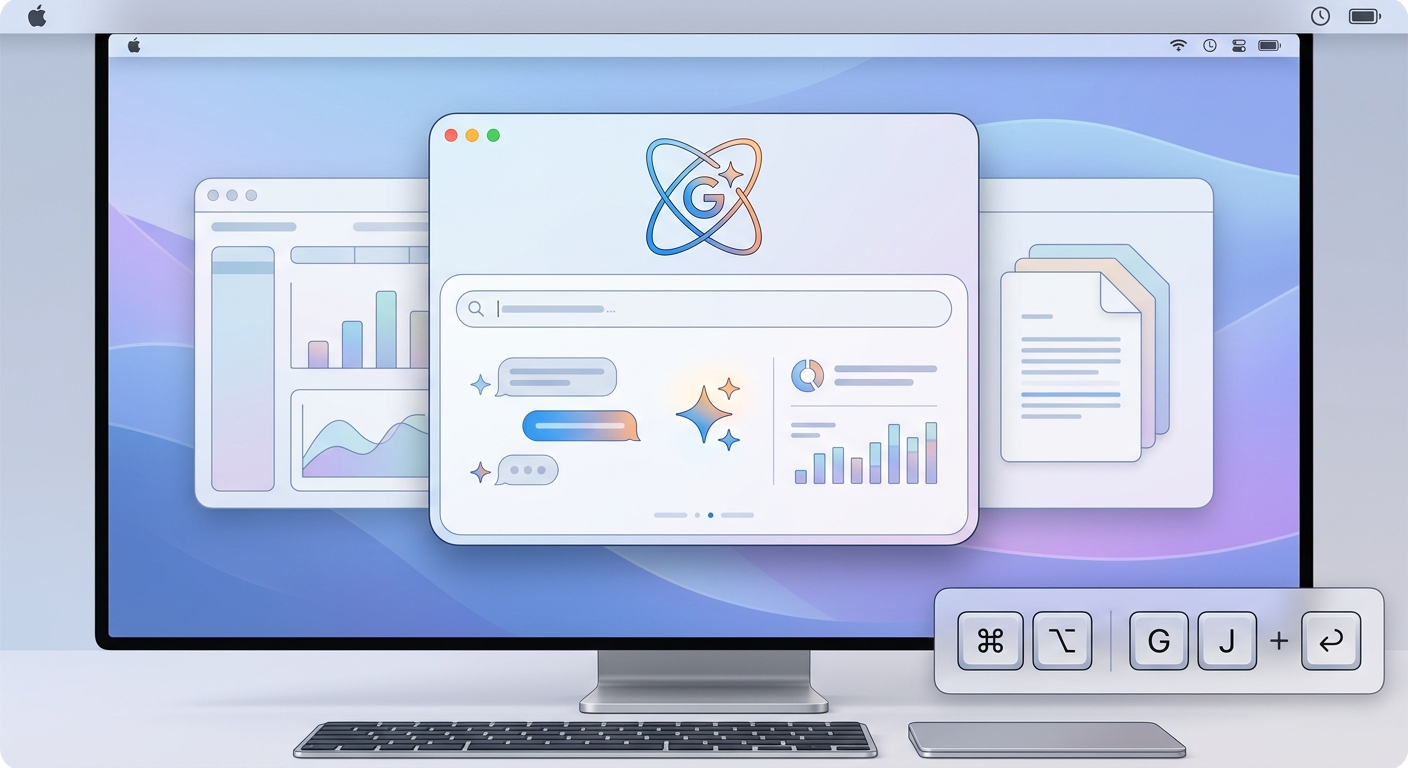 Gemini na Macu reaguje na skróty klawiszowe — podobnie jak ChatGPT i Claude