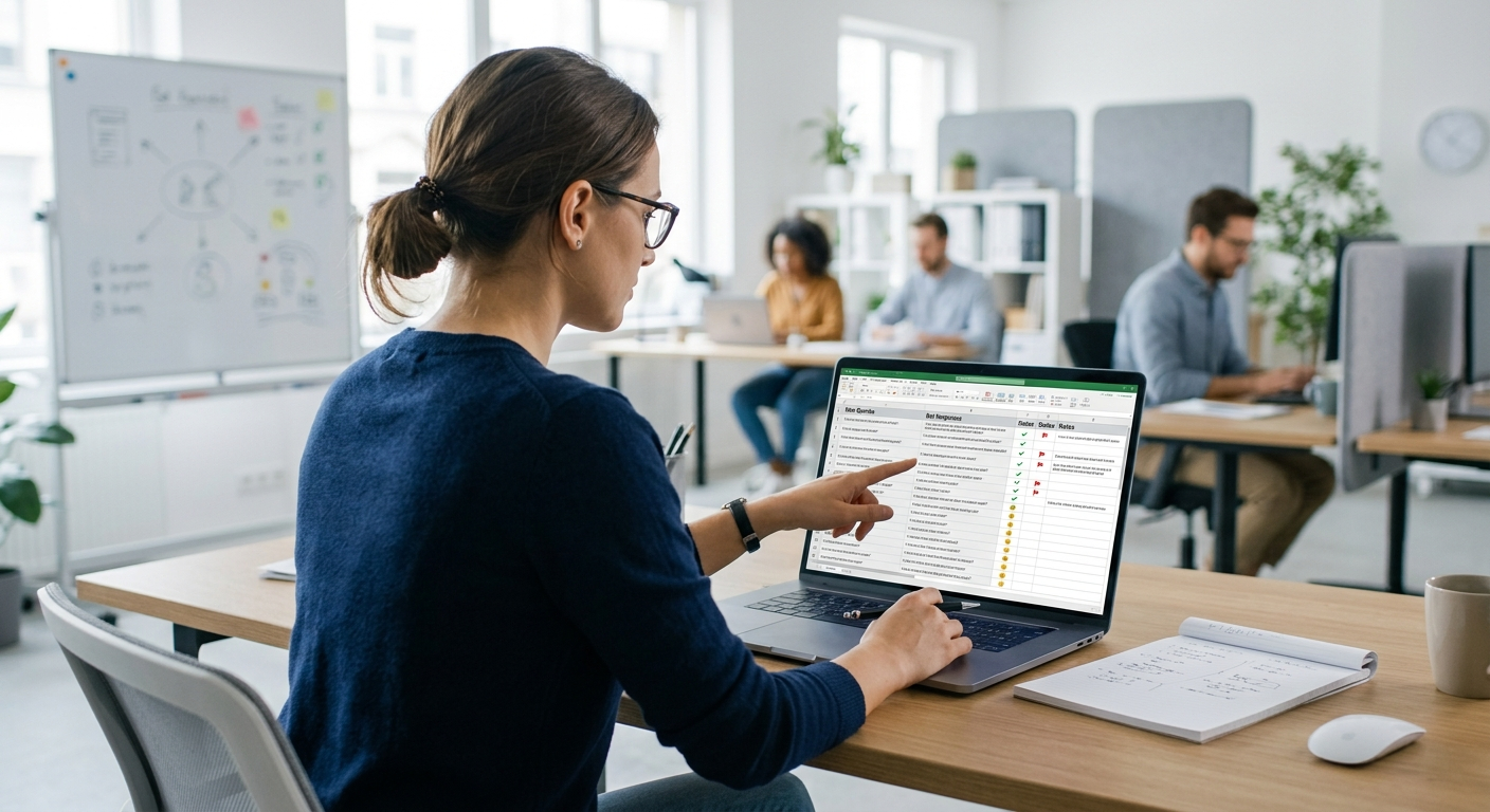 Dobry chatbot powstaje w testach: pytania, odpowiedzi i poprawki, zanim zobaczy go klient.