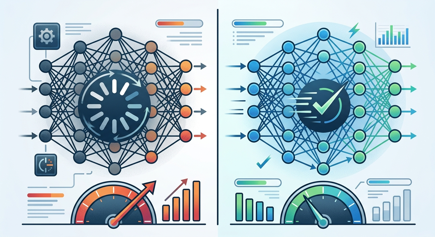 Różnica między standardową a zoptymalizowaną inferencją – ten sam model, inna wydajność