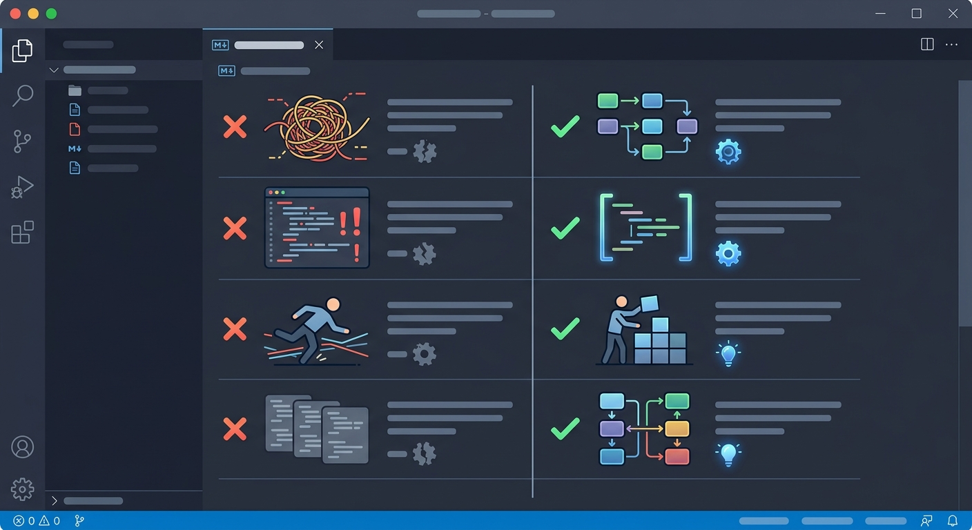 Lista częstych błędów działa jak guardrails dla AI