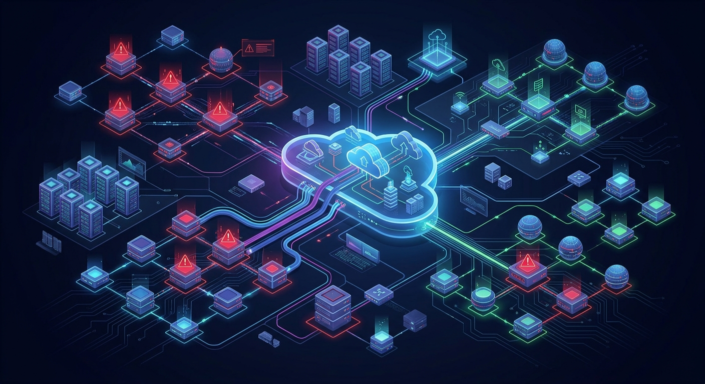 Infrastruktura chmurowa — kiedy jeden element pada, efekt domina jest nieunikniony