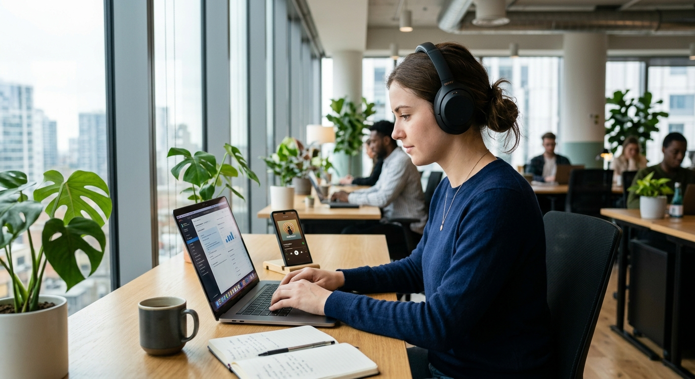 Podcast z NotebookLM możesz słuchać w tle – podczas pracy, treningu czy dojazdu