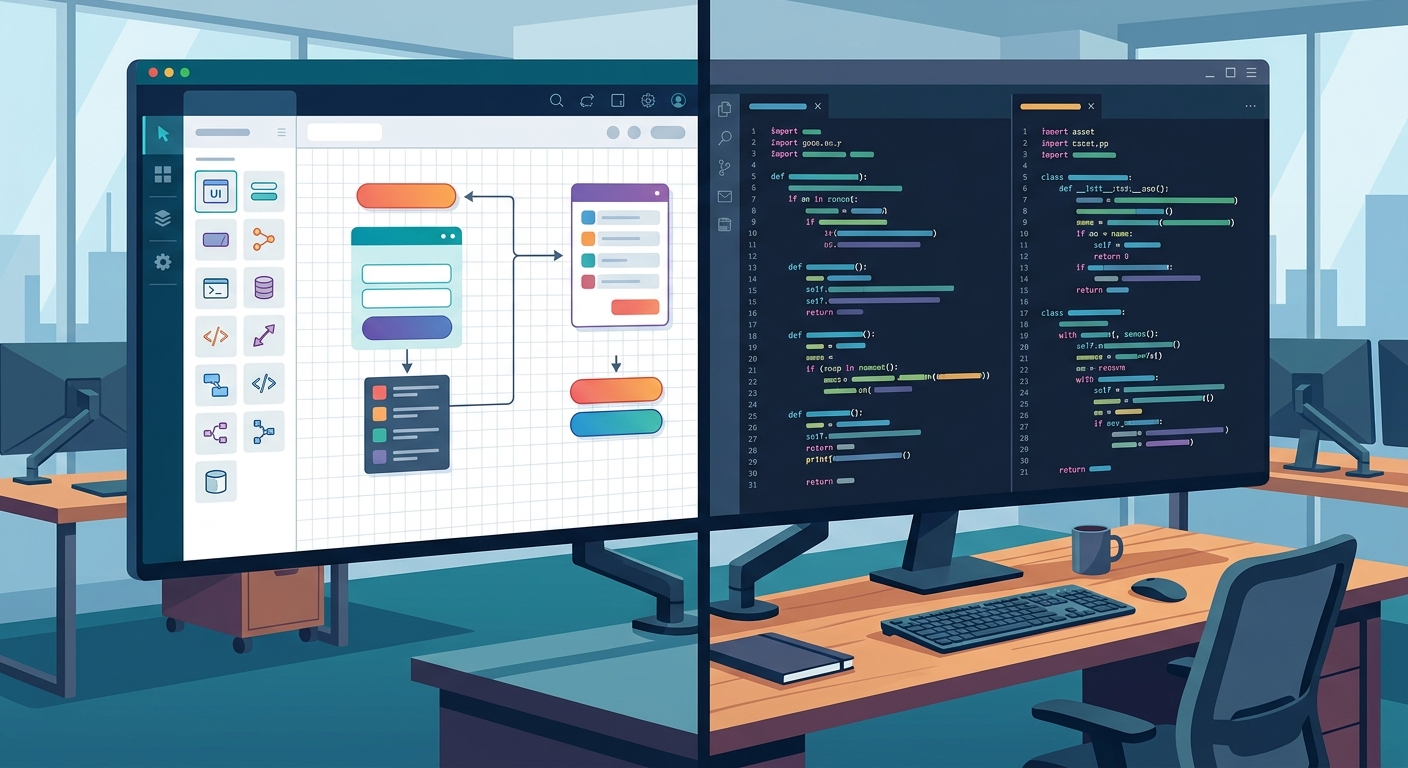Low-code builder – wizualny interfejs z możliwością przejścia do kodu