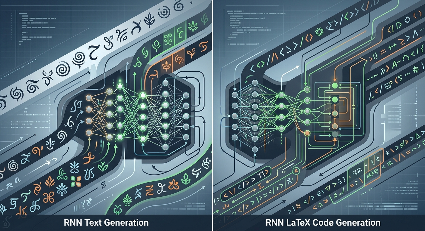 RNN generuje zarówno literaturę, jak i kod – ucząc się struktury z samych danych