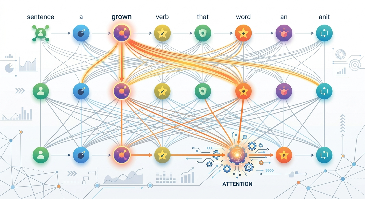 Najważniejsza zmiana: model nie czyta tekstu jak taśmę, tylko sprawdza relacje między elementami zdania.