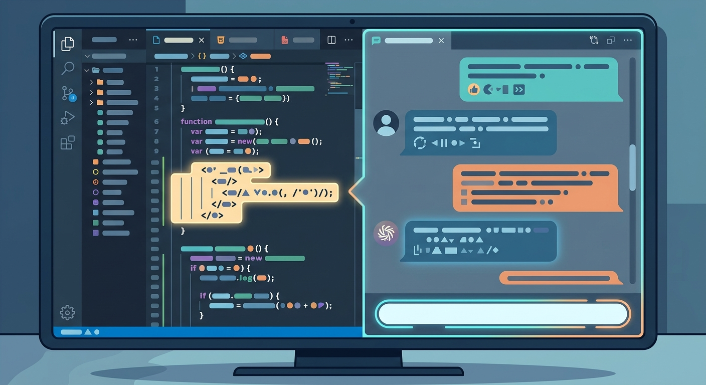 Panel czatu Claude Code — kontrola nad każdą sugestią zamiast automatycznego autouzupełniania