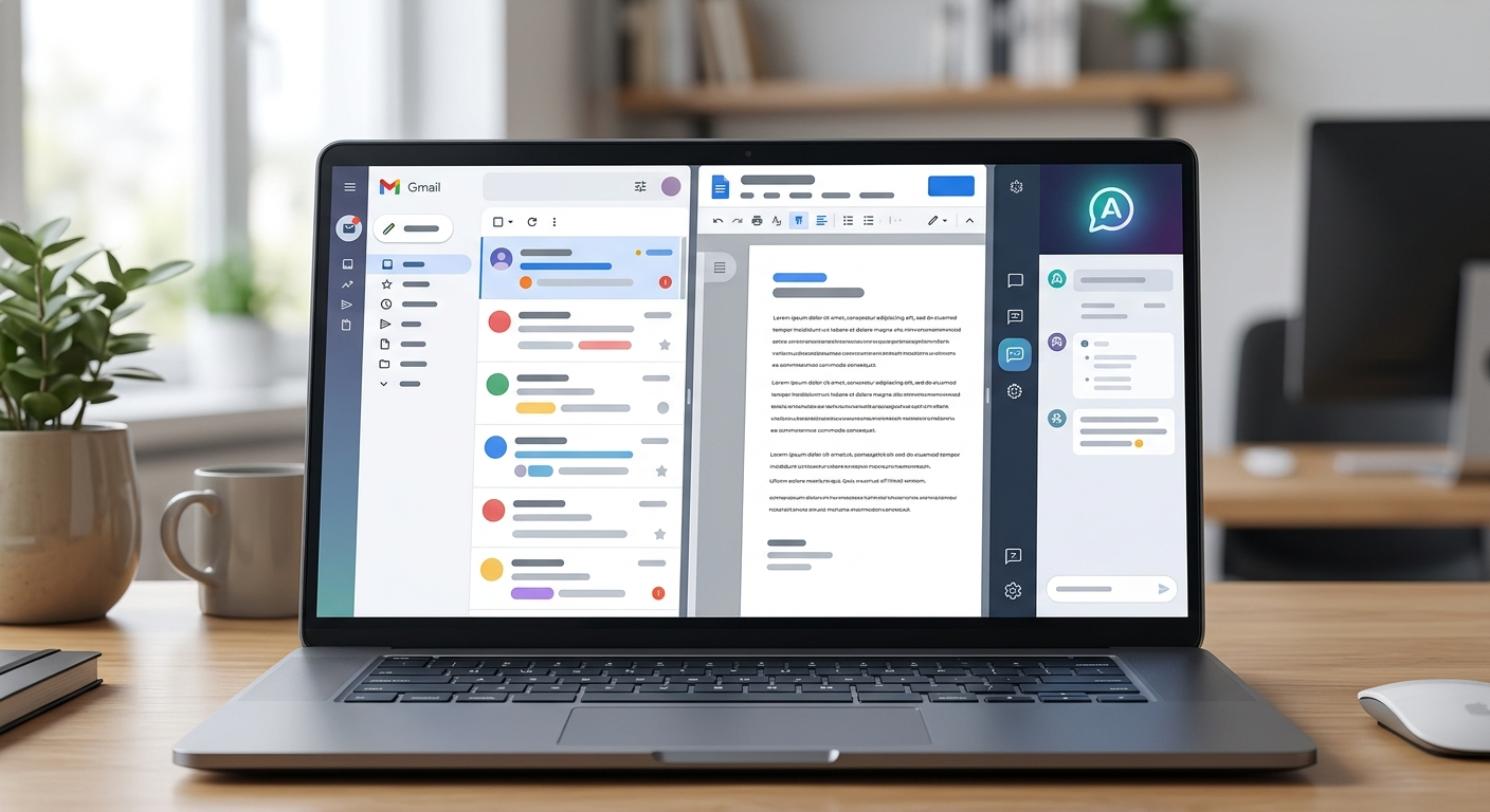 Gemini działa tam, gdzie i tak już pracujesz: w Gmailu i Dokumentach Google.