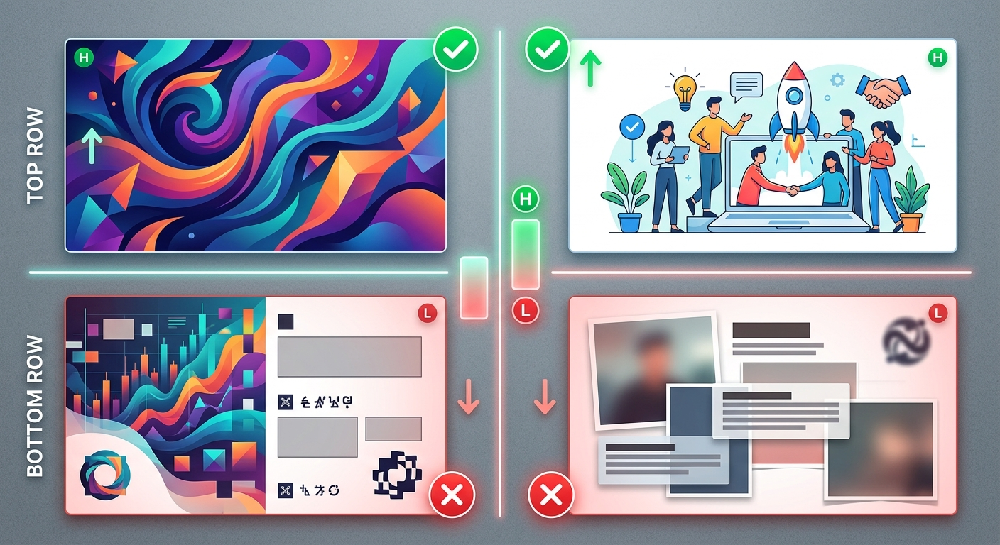 AI generuje świetne tła i ilustracje, ale z tekstem i brandingiem bywa różnie