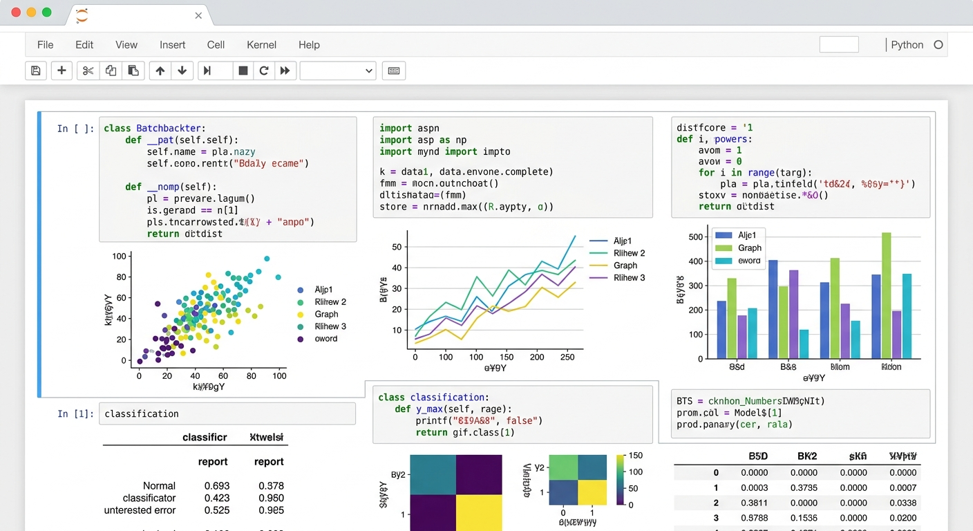 Jupyter Notebook pozwala uruchamiać kod i widzieć wyniki natychmiast - bez skomplikowanej konfiguracji