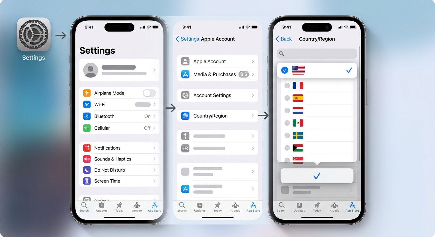 Zmiana regionu konta App Store na USA pozwala obejść blokadę Siri AI