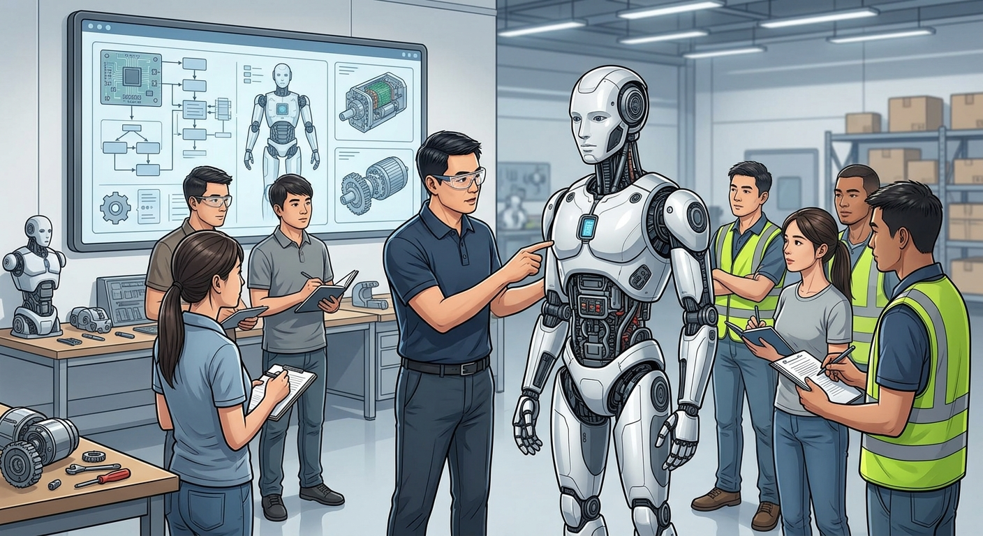 Pracownicy JD.com uczą się serwisować roboty - 700 tysięcy osób w programie przekwalifikowania