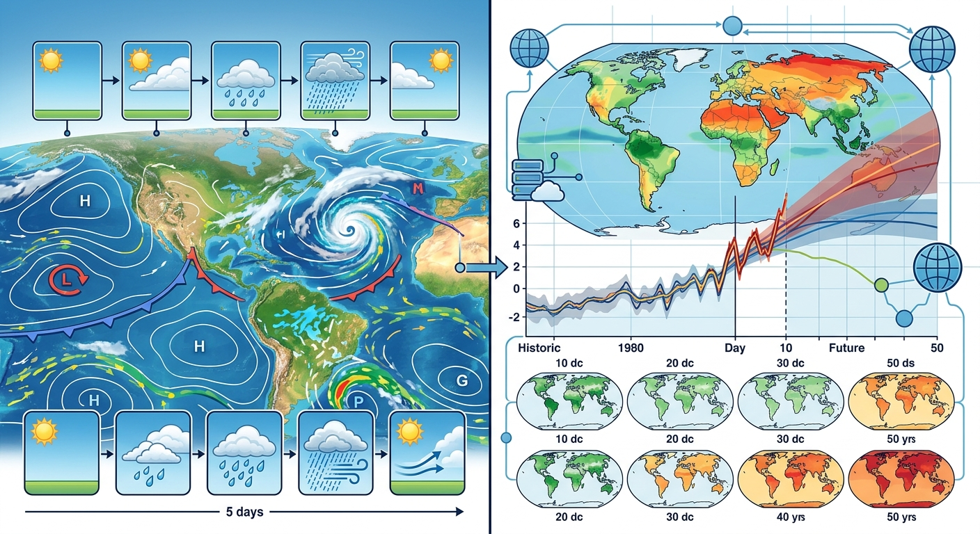 Prognoza pogody vs modelowanie klimatu - różne cele, różne metody AI