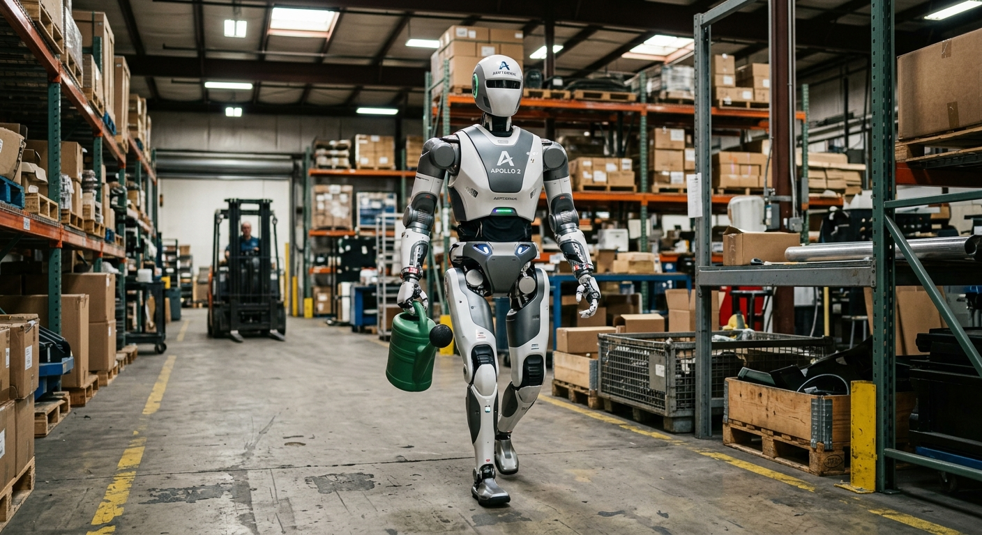 Robot Apollo 2 wykonuje zadanie wymagające koordynacji całego ciała - od nóg po palce